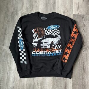 Ford‎ Cobra Jet Racing Sweatshirt Black Crewneck Size L